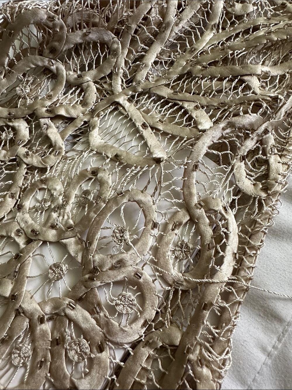 Soulmates Cream Crochet Lace Silk Jacket - Picture 8 of 8